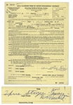 Moe Howard and Larry Fine Signed AGVA Contract From December 1958 for Three Stooges Performances -- Measures 8.5 x 11, Very Good Condition